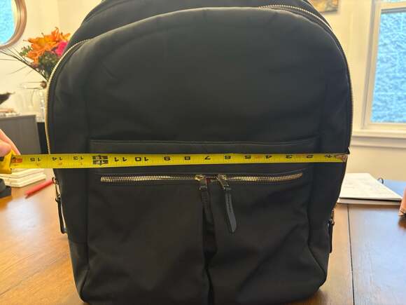 KNOMO London Beauchamp 14-Inch Laptop Backpack Black with Gold Hardware - Picture 5 of 6